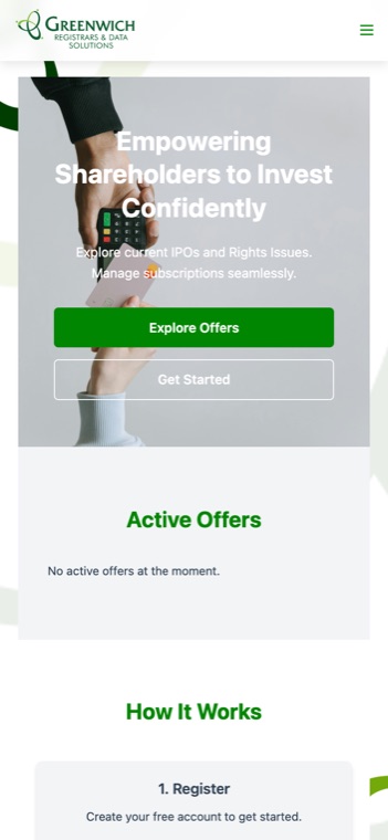 E-Offer portal on mobile