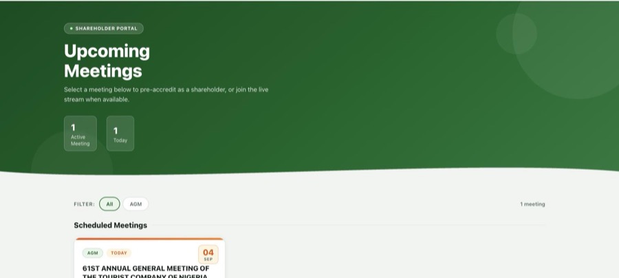Meetings Portal portal preview