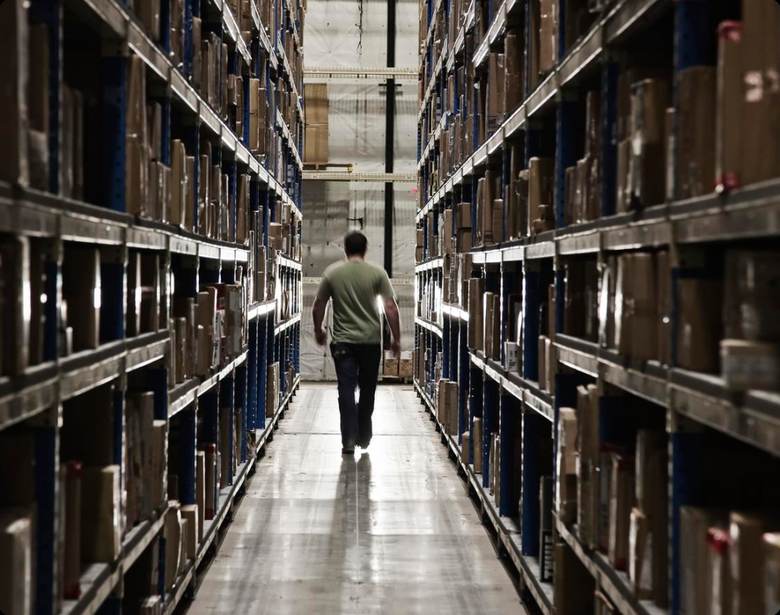 Secure racked storage in a controlled off-site archive